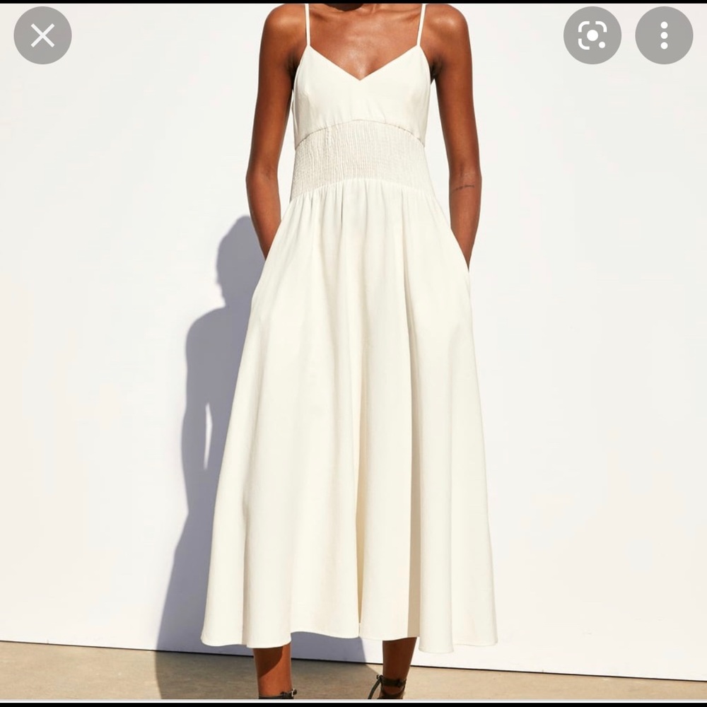 BNWT Ivory Zara Midi Dress